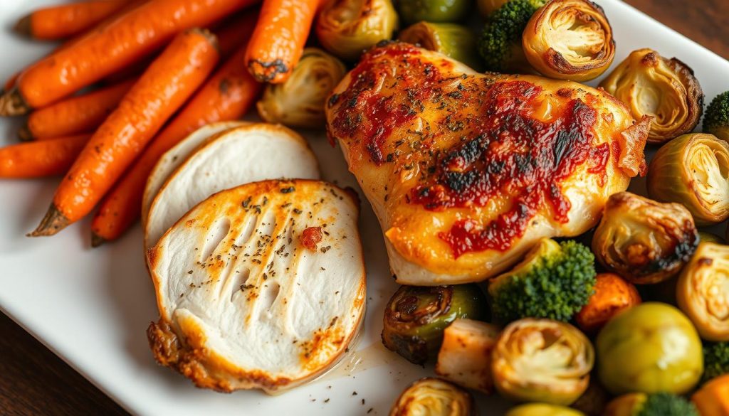 chicken breast with roasted vegetables