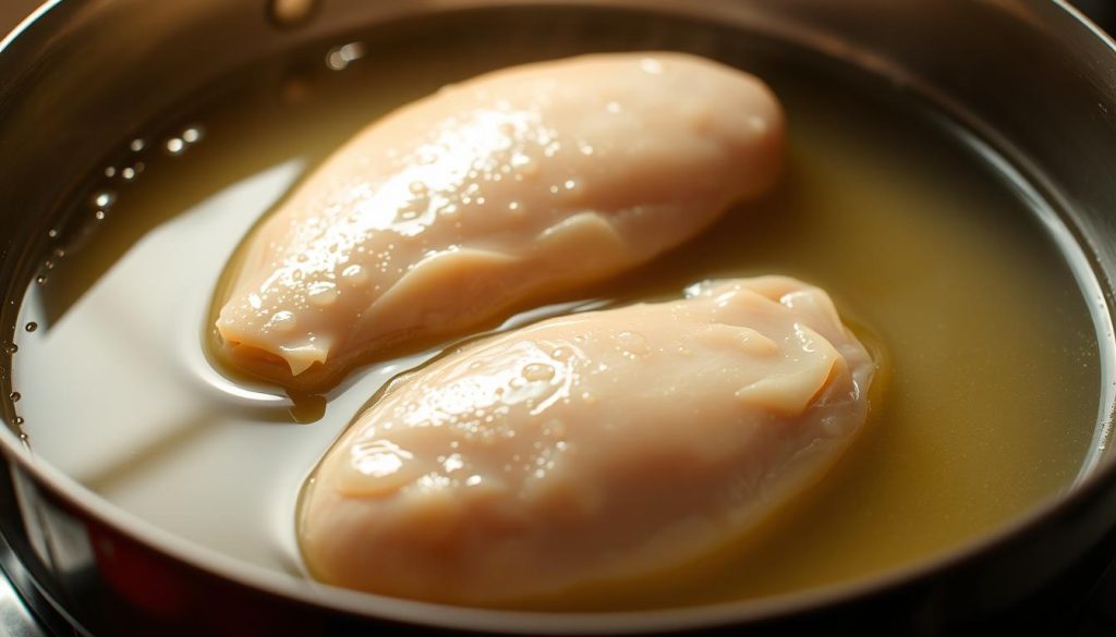 poaching chicken breasts